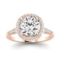 Desert Rose Diamond Matching Band Only (engagement Ring Not Included) For Ring With Round Center rosegold