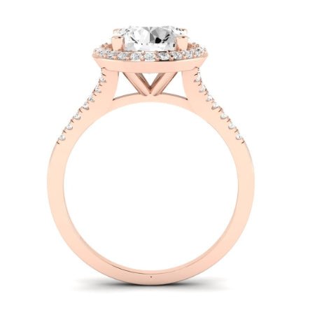 Desert Rose Diamond Matching Band Only (engagement Ring Not Included) For Ring With Round Center rosegold