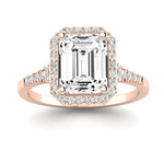 Desert Rose - 0.85ct Emerald Diamond Engagement Ring (Lab Grown Igi Cert) rosegold