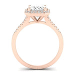 Desert Rose Emerald Diamond Bridal Set (Lab Grown Igi Cert) rosegold