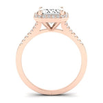 Desert Rose Emerald Moissanite Bridal Set rosegold