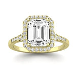 Desert Rose Emerald Moissanite Bridal Set yellowgold