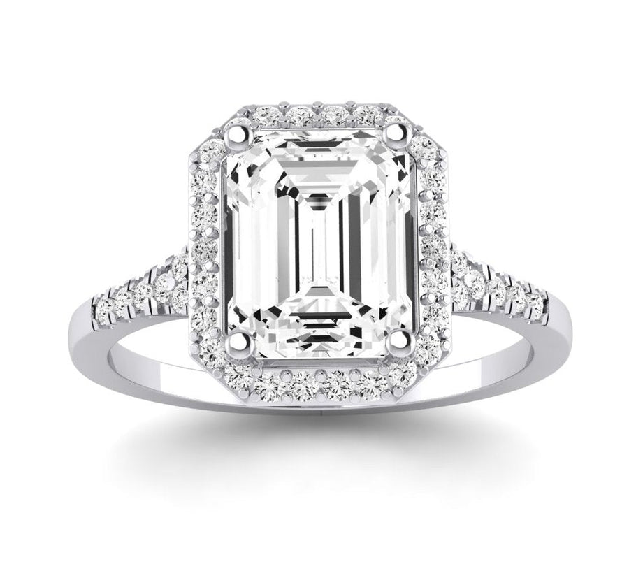 2.00 ct - Desert Rose - Emerald Moissanite Engagement Ring