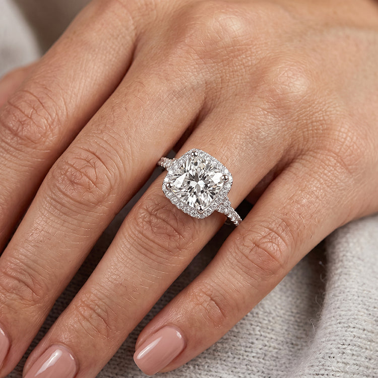 Desert Rose - GIA Natural Emerald Diamond Engagement Ring