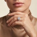 Desert Rose - GIA Natural Emerald Diamond Engagement Ring