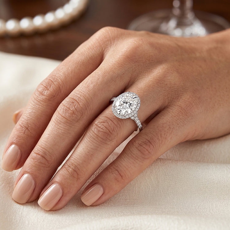 Desert Rose - GIA Natural Oval Diamond Engagement Ring