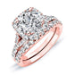 Desert Rose Round Diamond Bridal Set (Lab Grown Igi Cert) rosegold