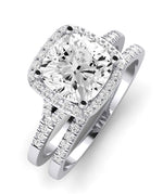 Desert Rose Diamond Matching Band Only (engagement Ring Not Included) For Ring With Cushion Center whitegold