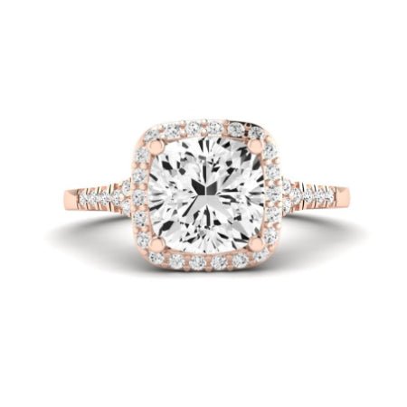 Desert Rose Diamond Matching Band Only (engagement Ring Not Included) For Ring With Cushion Center rosegold