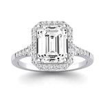 Desert Rose Diamond Matching Band Only (engagement Ring Not Included) For Ring With Emerald Center whitegold