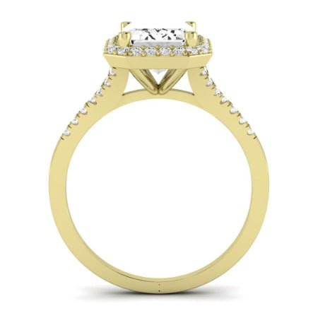 Desert Rose Diamond Matching Band Only (engagement Ring Not Included) For Ring With Emerald Center yellowgold