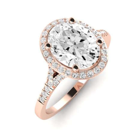 Desert Rose Diamond Matching Band Only (engagement Ring Not Included) For Ring With Oval Center rosegold
