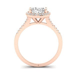 Desert Rose Diamond Matching Band Only (engagement Ring Not Included) For Ring With Oval Center rosegold