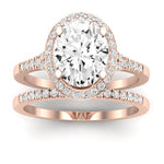 Desert Rose Diamond Matching Band Only (engagement Ring Not Included) For Ring With Oval Center rosegold