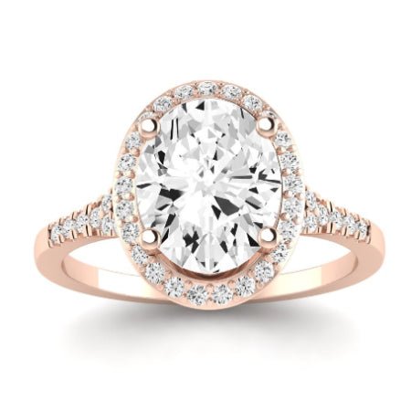 Desert Rose Diamond Matching Band Only (engagement Ring Not Included) For Ring With Oval Center rosegold