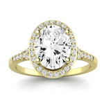 Desert Rose Diamond Matching Band Only (engagement Ring Not Included) For Ring With Oval Center yellowgold