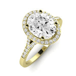 Desert Rose Diamond Matching Band Only (engagement Ring Not Included) For Ring With Oval Center yellowgold