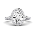 Desert Rose Diamond Matching Band Only (engagement Ring Not Included) For Ring With Oval Center whitegold