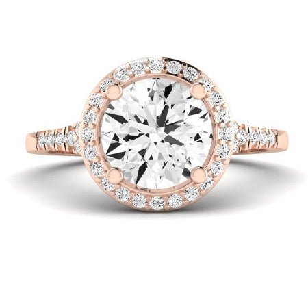 Desert Rose Diamond Matching Band Only (engagement Ring Not Included) For Ring With Round Center rosegold