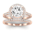 Desert Rose Diamond Matching Band Only (engagement Ring Not Included) For Ring With Round Center rosegold