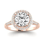 Desert Rose Diamond Matching Band Only (engagement Ring Not Included) For Ring With Round Center rosegold