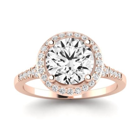 Desert Rose Diamond Matching Band Only (engagement Ring Not Included) For Ring With Round Center rosegold