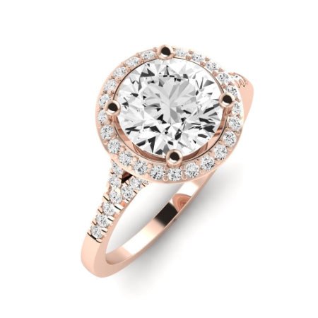 Desert Rose Diamond Matching Band Only (engagement Ring Not Included) For Ring With Round Center rosegold