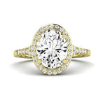 Desert Rose Moissanite Matching Band Only (engagement Ring Not Included) For Ring With Oval Center yellowgold