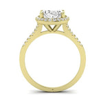 Desert Rose Moissanite Matching Band Only (engagement Ring Not Included) For Ring With Oval Center yellowgold