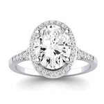 Desert Rose Moissanite Matching Band Only (engagement Ring Not Included) For Ring With Oval Center whitegold