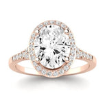 Desert Rose Moissanite Matching Band Only (engagement Ring Not Included) For Ring With Oval Center rosegold