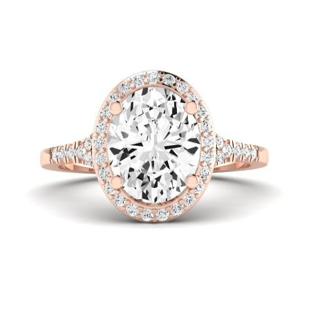 Desert Rose Moissanite Matching Band Only (engagement Ring Not Included) For Ring With Oval Center rosegold