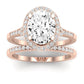 Desert Rose Oval Diamond Bridal Set (Lab Grown Igi Cert) rosegold