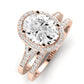 Desert Rose Oval Diamond Bridal Set (Lab Grown Igi Cert) rosegold