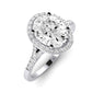 Desert Rose Oval Diamond Bridal Set (Lab Grown Igi Cert) whitegold