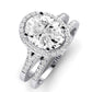 Desert Rose Oval Diamond Bridal Set (Lab Grown Igi Cert) whitegold