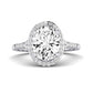 Desert Rose Oval Moissanite Bridal Set whitegold