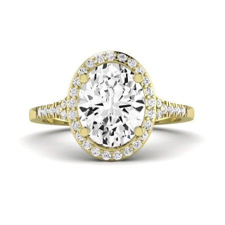 Desert Rose Oval Moissanite Bridal Set yellowgold