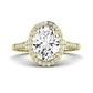 Desert Rose Oval Moissanite Bridal Set yellowgold