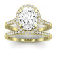 Desert Rose Oval Moissanite Bridal Set yellowgold