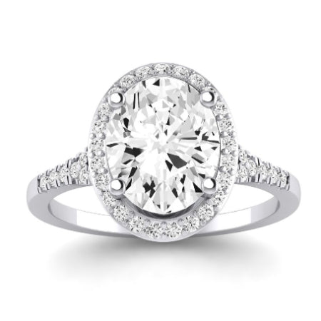 Desert Rose Oval Moissanite Bridal Set whitegold