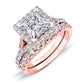 Desert Rose Princess Diamond Bridal Set (Lab Grown Igi Cert) rosegold