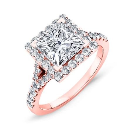 Desert Rose Princess Diamond Bridal Set (Lab Grown Igi Cert) rosegold