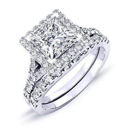 3.00 ct - Desert Rose - Princess Lab Diamond Bridal Set (IGI Certified)