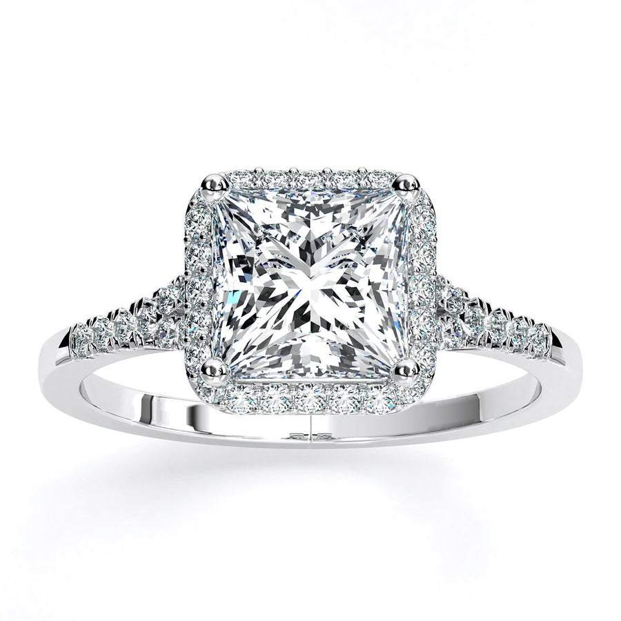 5.00 ct - Desert Rose - Princess Lab Diamond Engagement Ring (IGI Certified)