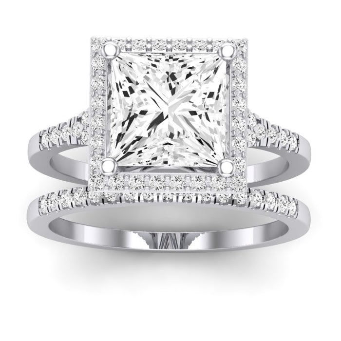 3.00 ct - Desert Rose - Princess Moissanite Bridal Set