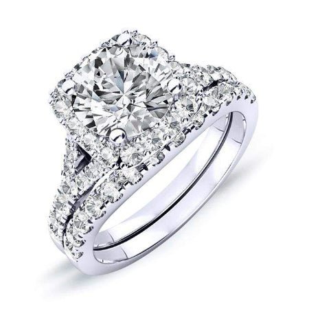 Desert Rose Round Diamond Bridal Set (Lab Grown Igi Cert) whitegold