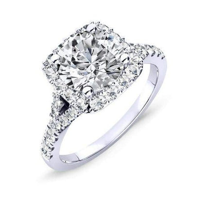 Desert Rose Round Diamond Engagement Ring (Lab Grown Igi Cert) whitegold