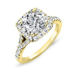 Desert Rose Round Moissanite Bridal Set yellowgold