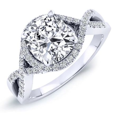 Dianella Cushion Moissanite Bridal Set whitegold